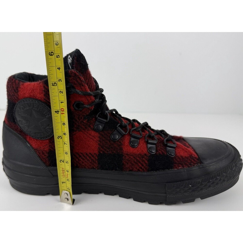 Converse x Woolrich Unisex Black/Red Plaid Chuck Taylor All Star High Top, 6/7.5 - Picture 10 of 10